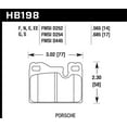 thumbnail image 2 of Hawk HPS Street Brake Pads Fits select: 1983-1985,1986-1989 PORSCHE 944, 2 of 3