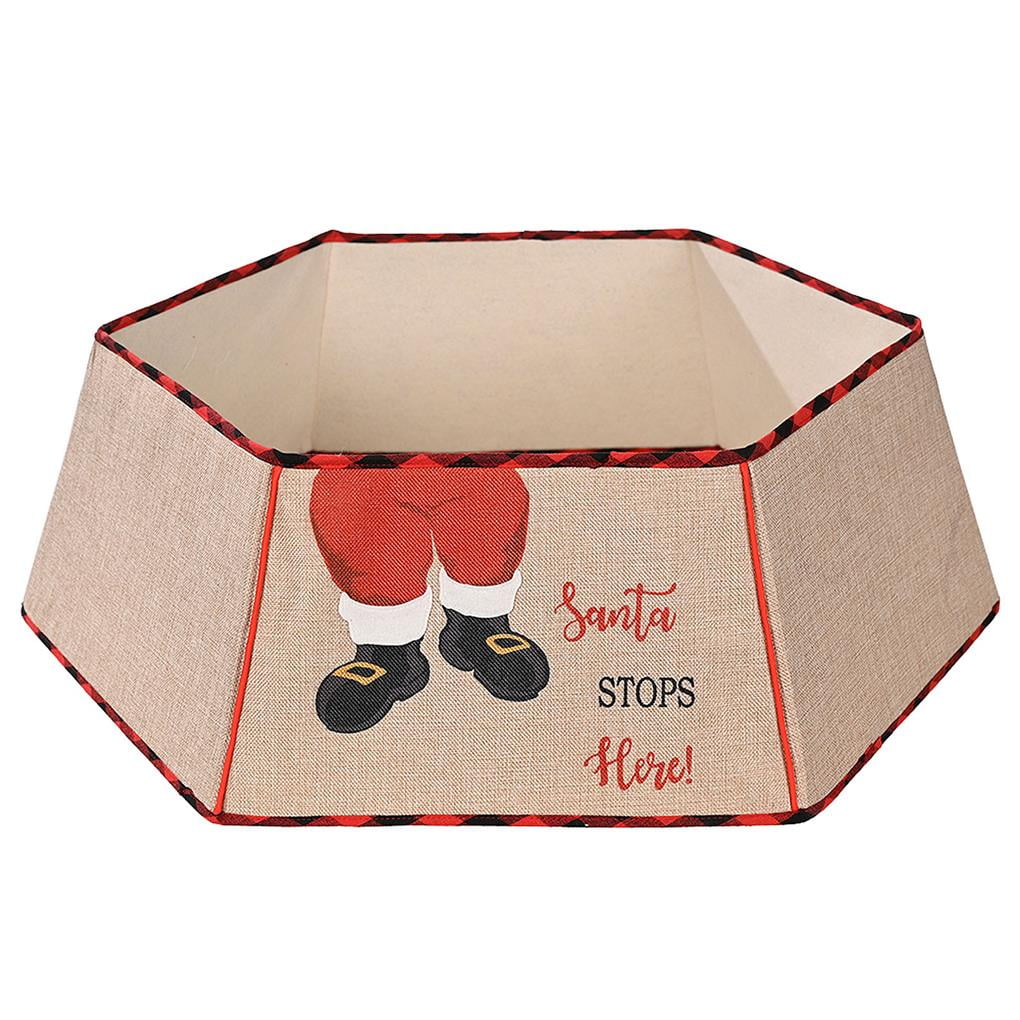 unbranded Christmas Tree Collar Fabric Christmas Tree Ring Foldable