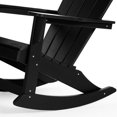 thumbnail image 5 of FADINGFREE Outdoor Patio Rocking Chair, All-Weather HDPE Patio Rocker with Wide Armrests for Porch, Lawn & Garden, Black, 5 of 9