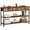 Rustic Brown, variant on OWNEN Console Sofa Table with 3 Drawers, Entryway Table with 3-Tier Storage Shelves, Industrial Display Shelf for Entry Way, Hallway, Couch, Living Room, Kitchen, Foyer White