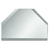 CRL BM2T2 Clear Mirror Glass 2" T-Connector Beveled on 3 Sides