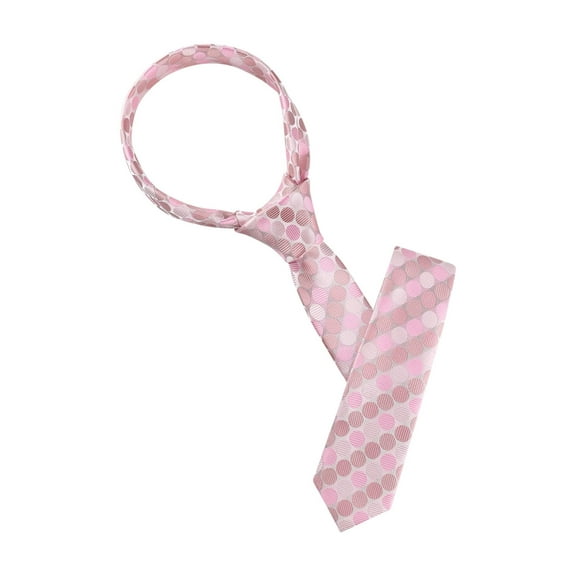 INSPIRE CHIC Corbatas delgadas de lunares para hombres, corbata de autoajuste, corbata de negocios casual Rosa Talla Única