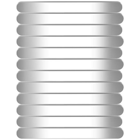 Onaparter 12 Pcs Jewlery Bracelets Anti-rust Strip Bangle Stamping Bras Stainless Steel Blanks DIY Jewelry Cuff Silver