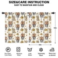 thumbnail image 2 of Blackout Kids Curtains,Beige Highland Cow Bucket Boot Flower Pattern Childrens Insulated Curtains Set Of 2,Bedroom Essentials,Toddler Room Decor 42"x54", 2 of 5