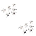 thumbnail image 4 of Injueey 6 piezas al aire libre árbol de navidad estrellas decoración patio año nuevo cumpleaños banquete colgante ornamento oficina plata Plata 2Conjunto, 4 of 6