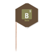 thumbnail image 1 of B Boron Checal Element Science Toothpick Flags Cupcake Picks Party Celebration, 1 of 3