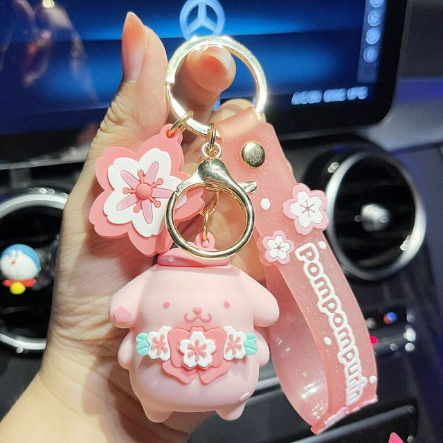 LLavero de Anime Kawaii Sanrio Hello Kitty, soporte colgante, llavero de coche, bolsa de teléfono móvil, joyería colgante, juguetes para niños, regalos