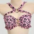 thumbnail image 4 of MEOWCOS Women's Bikini Sets Halter Top and Panty Bottom Unique Skull Leopard Print Two-Piece Swimsuit, XL, 4 of 5