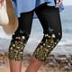 thumbnail image 2 of Moda mujer cintura elástica Yoga deporte Floral estampado pantalones Leggings pantalones recortados Fridja alkflakhf38145, 2 of 5