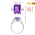 thumbnail image 4 of ANGARA Natural 6.5 Ct. Amethyst with Diamond Classic Ring in 14K White Gold for Women (Ring Size: 3), 4 of 9