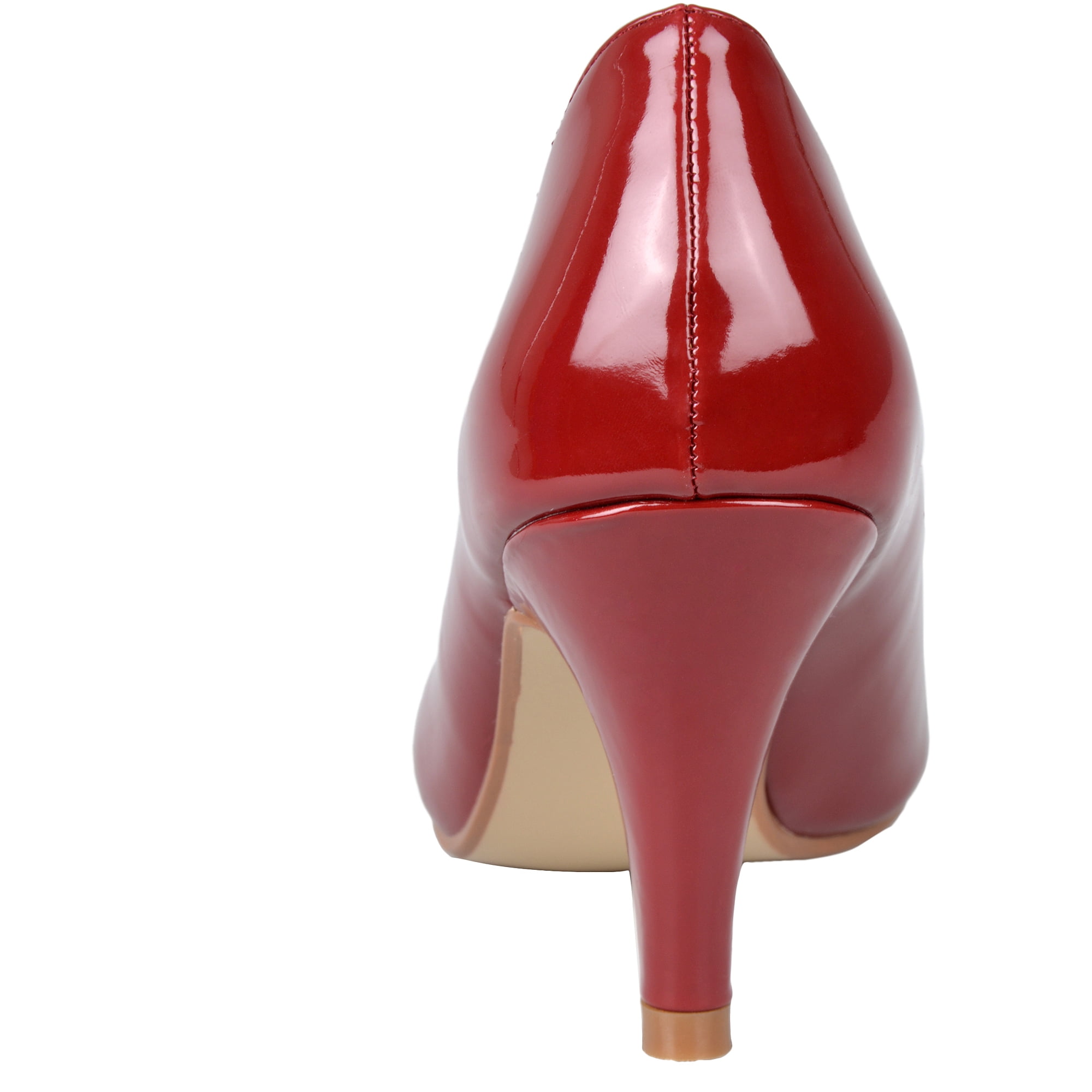 Women's Round Toe Patent Pumps