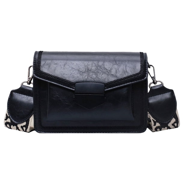 Bolso de un solo hombro para mujer, bolso de mensajero de piel sintética para citas, bolso de mensajero con forma retro