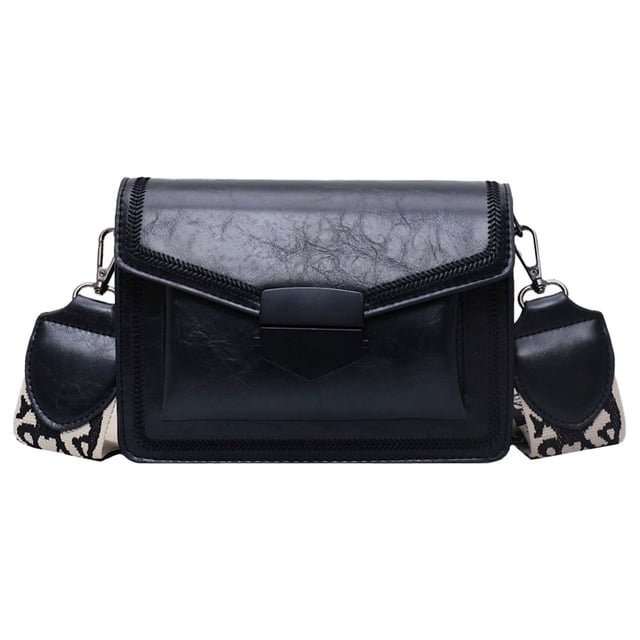 Bolso de un solo hombro para mujer, bolso de mensajero de piel sintética para citas, bolso de mensajero con forma retro