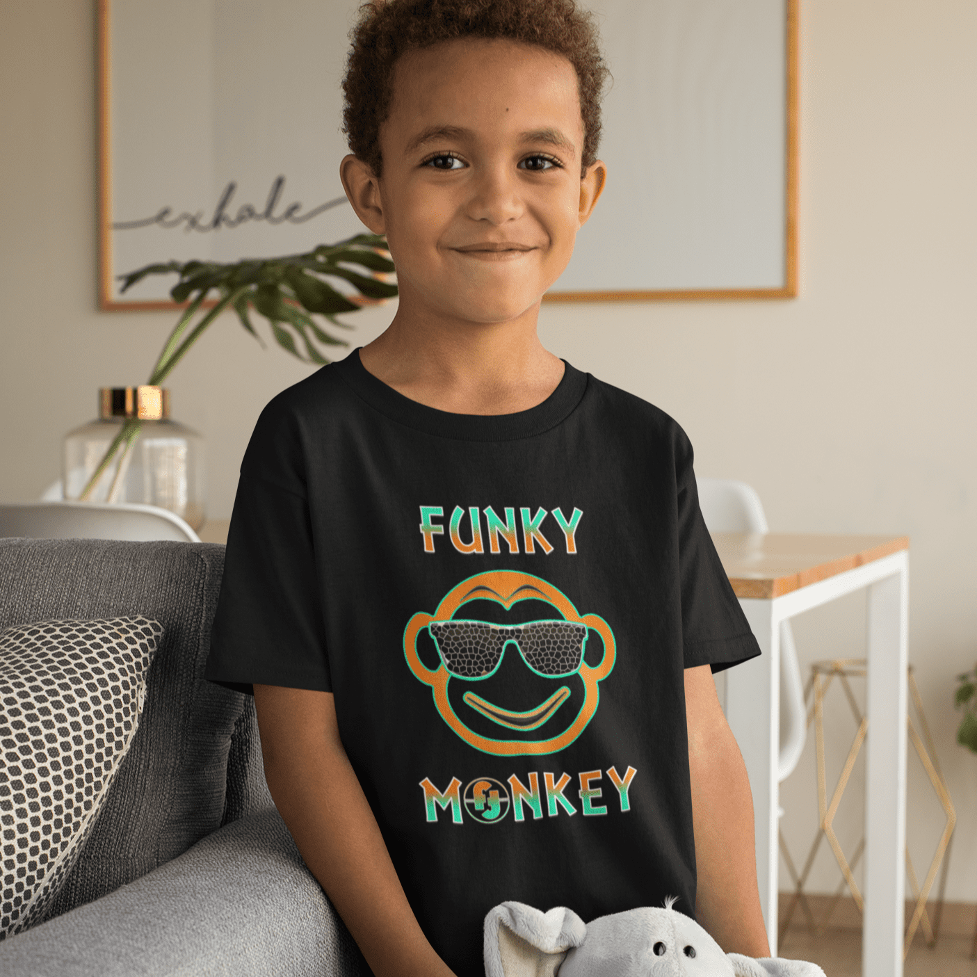 Funky Monkey Funny Shirts Boys Gamer 