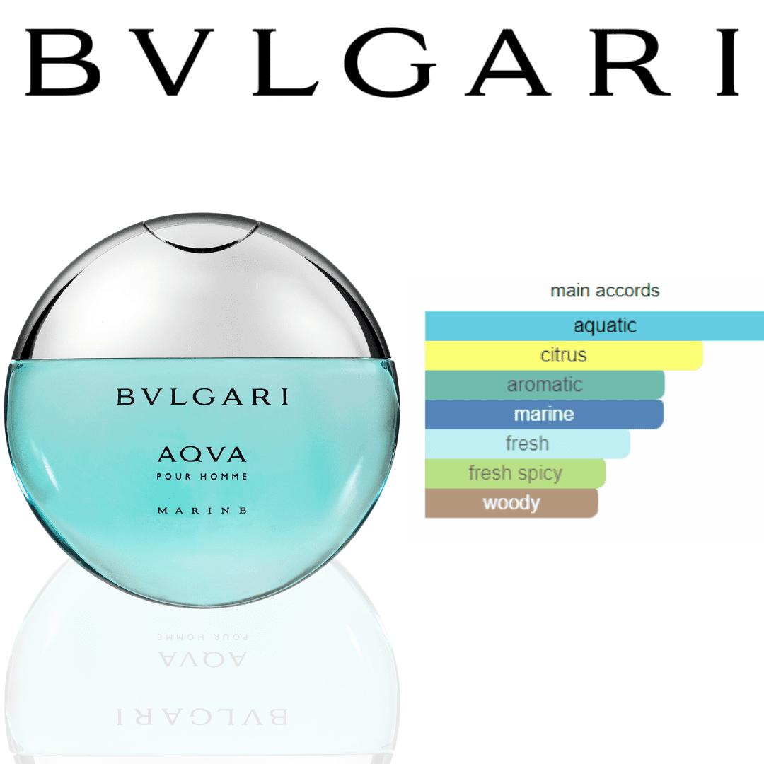 Bvlgari AQVA Marine Pour Homme Eau De Toilette Spray 3.4 oz