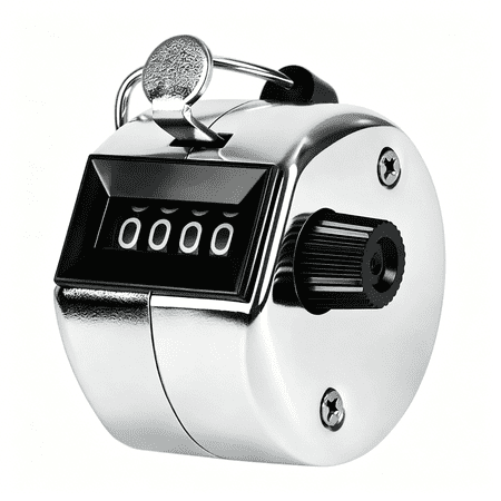 GJX Metal Handheld Tally Counter,Clicker Counter with 4 Digit Display,Hand Mechanical Counter for Counting,Golf,Baseball,Knitting,Coaching,Fishing and Laps