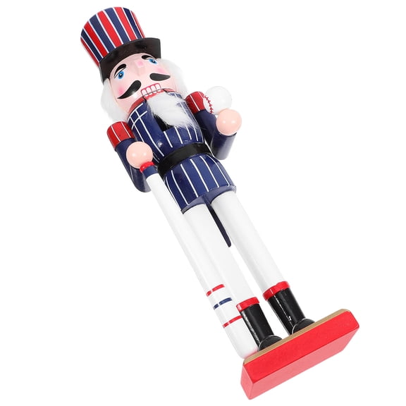 FELTECHELECTR Nutcracker Wooden Ornament 1Pcs Sports Style for Home and Office 38.0X9.0X8.0in