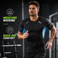 thumbnail image 6 of alpinario Men's Compression T-Shirt Moisture Wicking Breathable Short Sleeve Gym Workout High Elastic Dry Fit Baselayer Rash Guard Running Undershirt, 6 of 9