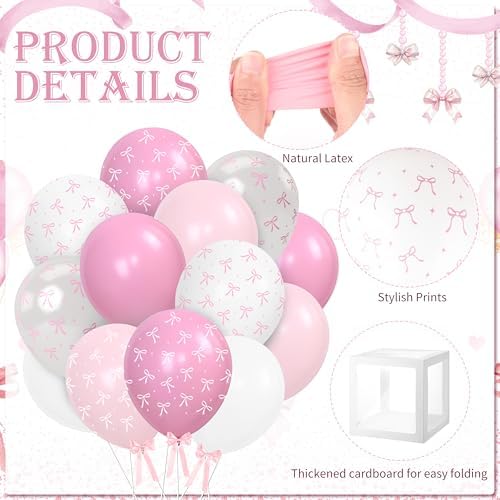 143PCS Pink Girl Baby Shower Decorations – Welcome Banner, Balloons, Coquette Bow Boxes, Cupcake Banner (For Girl Baby/Birthday Shower), 207 – Home Decor, Kitchen, & Other