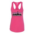 thumbnail image 2 of Wild Bobby, Cheerleader Silhouette Girl Sports Women Racerback Tank Top, Raspberry, Small, 2 of 5
