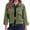 Army Green, variant on Women Zip Up Utility Coat with Pockets Casual Cropped Jackets