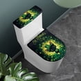 thumbnail image 3 of HELLHERO Clover and Cat Toilet Lid Seat Cover Set Elastic Edge 2 Pieces Easy to Clean Easy Care for Bathroom Supplies, 3 of 8