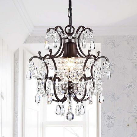 Brooksdale Mini Chandelier - The Lighting Store Clear Crystal Brown Base Mini Chandelier