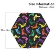 thumbnail image 2 of Yiaed Colorful Lizards Print Leather Coasters for Drinks - Cup Coasters Coffee Table Kitchen Table Bar, Home & Office Gifts Handmade Drink Coasters-Hexagon, 2 of 6