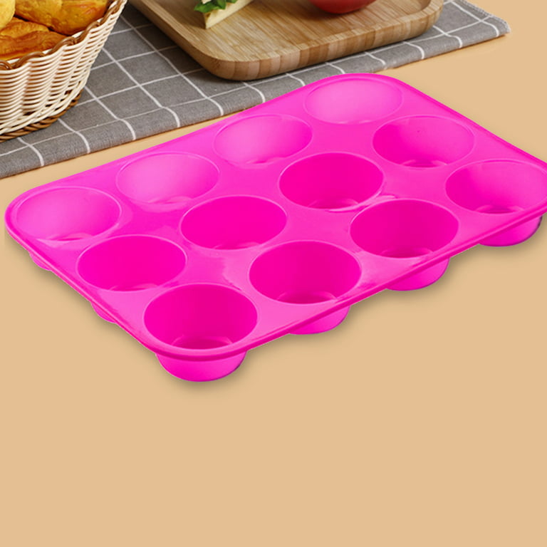 Jetcloudlive 2 Pcs Silicone Muffin Top Pans for Baking,Large Silicone Molds  for Baking,6-Cavity Round Silicone Baking Mold for Egg Cloud Bread Bun  English Muffins Sandwiches Bakeware Mold 