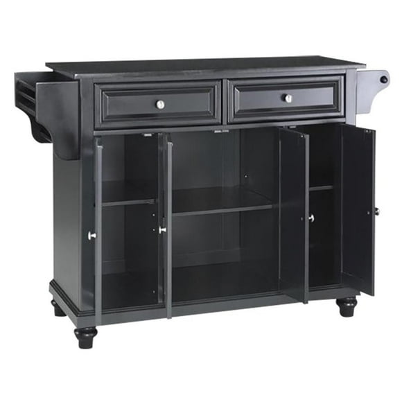 Crosley Furniture Îlot de Cuisine en Bois Cambridge, Noir/cerise