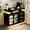 Black, variant on HWB Coffee Bar Cabinet with Storage, Buffet Sideboard with RGB Light, Modern Coffee Bar Table with Charging Station, Gray