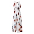 thumbnail image 5 of Vestido largo de verano HUOGUO sin mangas con estampado de flores para mujer, 5 of 5