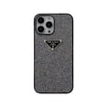 thumbnail image 1 of Férulas De Lujo De Purpurina Coloridas Funda De Teléfono Resistente Al Skid Para IPhone 11 Pro Max Classic Metallic Prada Logo Estilo Minimalista Para IP 12 13 14 Parachoques Cubierta, 1 of 4
