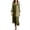Green, variant on SAWOBUUN Womens Boho Striped Shirt Dress 3/4 Sleeve Color Block Button Maxi Dress Loose Fit Casual Beach Sundress
