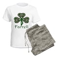 thumbnail image 5 of CafePress - Farrell Shamrock Women's Light Pajamas - Women's Short Sleeve Print T-Shirt and Pants Light Cotton Pajama Set, 5 of 7