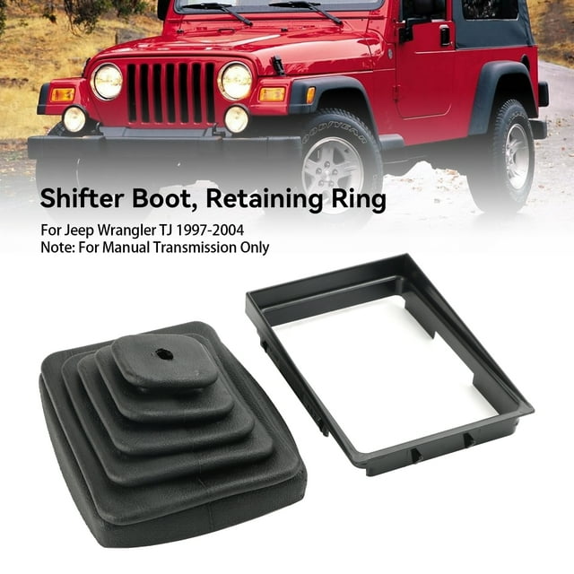 Shifter Boot Retainer Bezel Ring Manual Trans Fit for Jeep Wrangler TJ 1997-2004