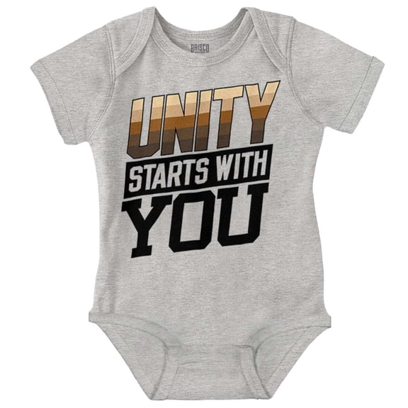 Unity Starts With You Social Justice Romper Boys or Girls Infant Baby Brisco Brands NB