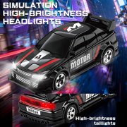 KF33 1:64 Scale Desktop RC Drift Car, 2.4G 4WD Full-Proportional Drift Racing Car with Roadblocks, Gun-Style Controller & High/Low Speed Switching for Teens & Adults - RTR