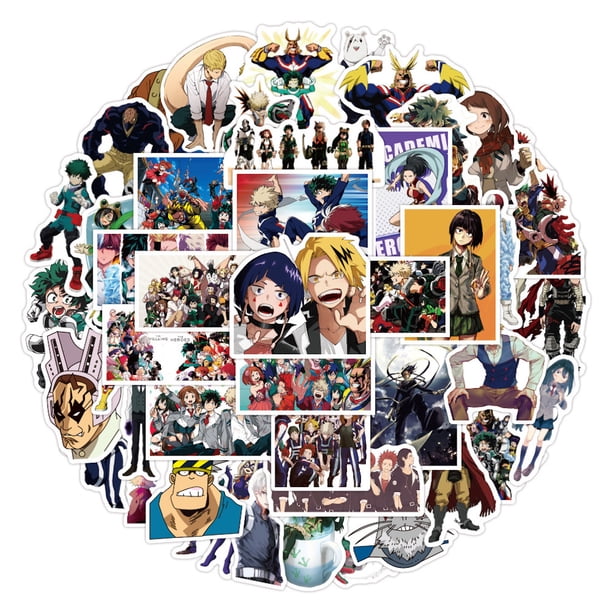 Paquete de pegatinas My Heros Academias Anime, 50 unidades, 4-8 cm