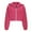 10-Hot Pink, variant on ,Loose Fit Cropped Sweatshirts for Women,Womens Plus Size Crew Neck Casual Trendy Long Sleeve Solid Pullover Blue M