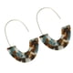 thumbnail image 2 of Pendientes en forma de U Sonducket estampado de leopardo marrón azul oscuro, 2 of 6