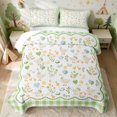 thumbnail image 2 of Erosebridal Goose Bed Spread Queen for Girls, Green Balloons Queen Coverlet Set, 3pcs 1 Quilt and 2 Pillowcases, 2 of 7