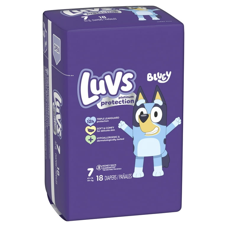 luvs Luvs Platinum Protection Baby Diapers, Size 7 (41+ lbs), 18 Count