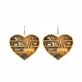 thumbnail image 2 of Bookcase Heart Earrings Printed Patterns Women's Book Lover Jewelry Daily Studs, 2 of 4