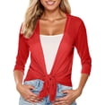 thumbnail image 1 of CAIXIA Shrugs for Women, Summer Lightweight Cropped Cardigan, Mesh Bolero Shrug Beach Cover Up for Dress, 1 of 4
