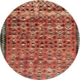thumbnail image 1 of Ahgly Company Machine Washable Indoor Round Contemporary Orange Salmon Pink Area Rugs, 5' Round, 1 of 7