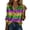 001_Light Purple, variant on Women’s Mardi Gras Shirt 2026, Long Sleeve Button Down Striped Collar Shirt, Carnival Party Outfit for Women