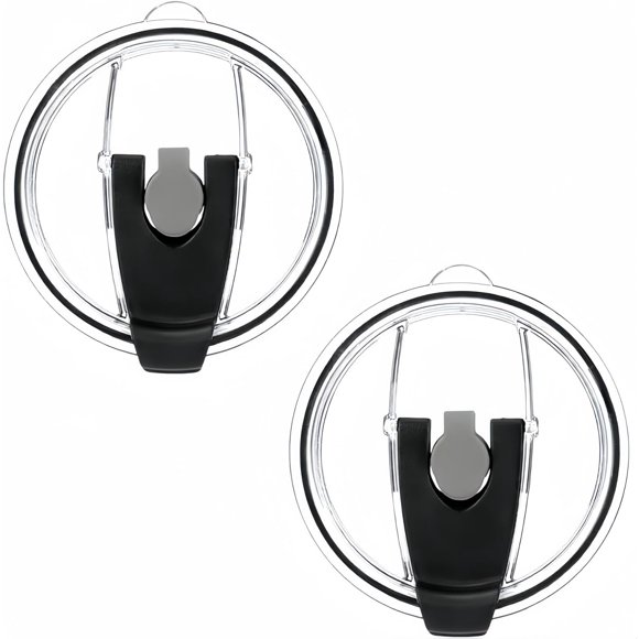 2 Replacement Lids for Stainless Steel Tumbler Travel Cup,3.66-3.7 INCH Cup Mouth Compatible with YETI Rambler and More Tumbler Cups,Spill Proof Splash Resistant Sliding Covers (30 OZ)