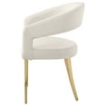 thumbnail image 6 of Coaster Galiano Velvet Fabric Upholstered Dining Arm Cream, 6 of 11