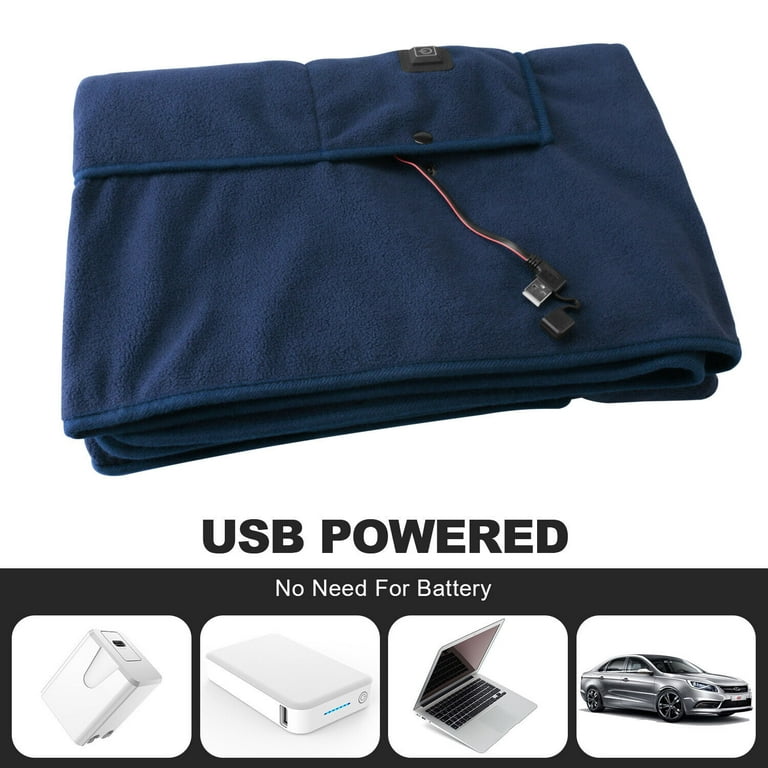 Portable Electric Heated Blanket Shawl Soft Winter Keep Warm Blanket USB  Control